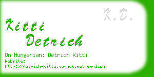 kitti detrich business card